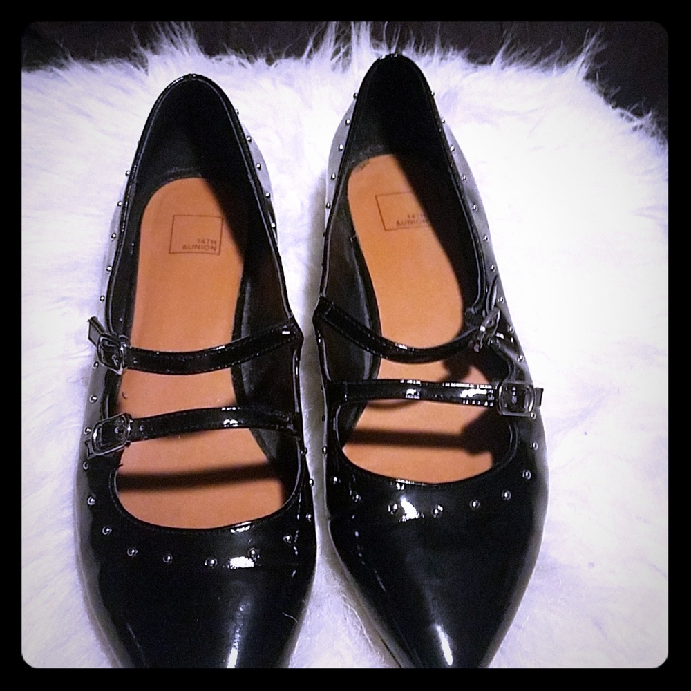 14&union patent leather flats